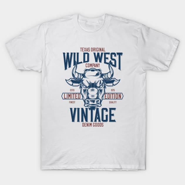 Wild West Vintage T-Shirt by JabsCreative